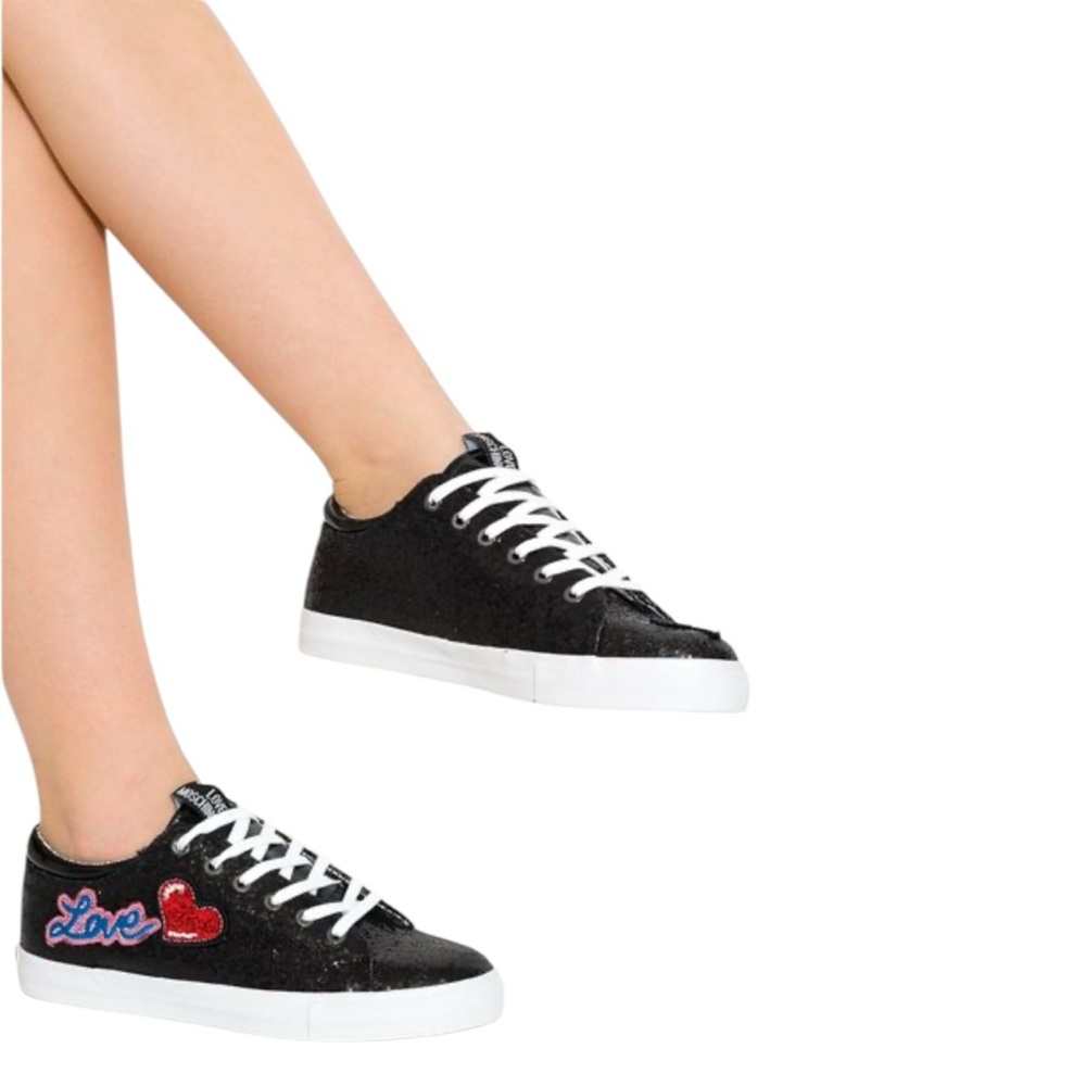 Love Moschino “I Do” Sparkly Sneakers